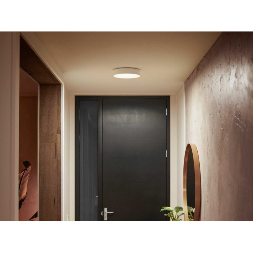 Philips Hue - plafonieră LED dimabilă, 9,6 W/230 V, 2200–6500 K, Ø 261 mm, albă + telecomandă