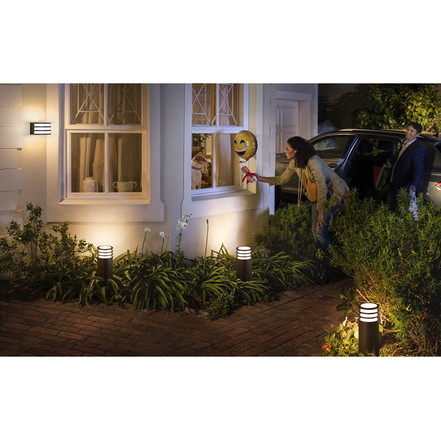Philips Hue LUCCA - Lampă LED RGB reglabilă pentru exterior, 1xE27/8,1W/230V, 25 cm, 1000-20000K, IP44