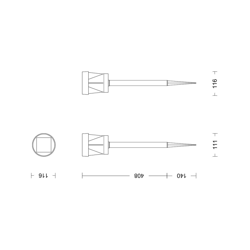 Philips - Lampă solară LED AVERY LED/1,8W/3,7V 2600 mAh 2700K IP44