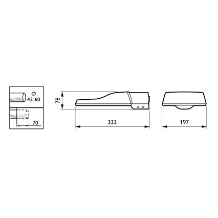 Philips - Lampă stradală LED CORELINE MALAGA LED/25W/230V 4000K IP65