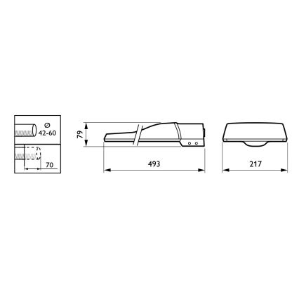 Philips - Lampă stradală LED CORELINE MALAGA LED/37W/230V 3000K IP65
