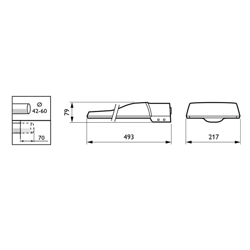 Philips - Lampă stradală LED CORELINE MALAGA LED/69W/230V 3000K IP65