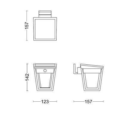 Philips - Lampă solară de perete cu LED, senzor de mișcare și crepuscul NISSA LED/1,8W/3,7V 2600 mAh 3000K IP44