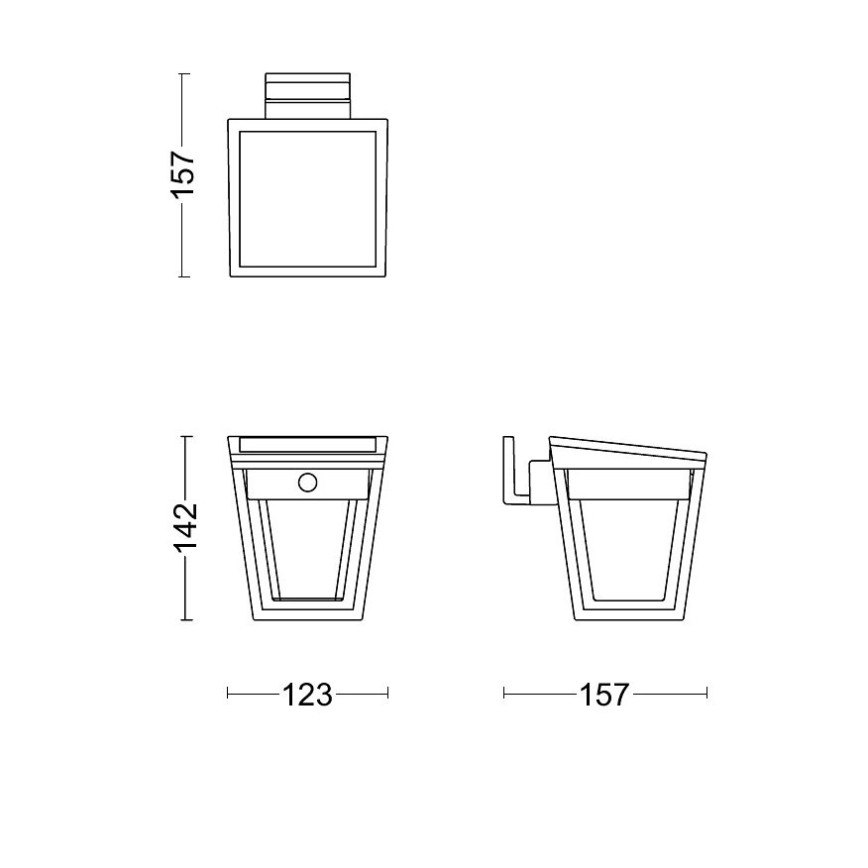 Philips - Lampă solară de perete cu LED, senzor de mișcare și crepuscul NISSA LED/1,8W/3,7V 2600 mAh 3000K IP44