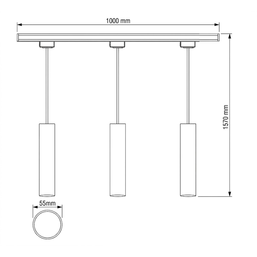 Philips - Lampă suspendată LED RGBW dimabilă pe cablu pentru sistem de șină EASYLINK HUE, 3xGU10/4,7W/230V, 2200–6500K, 1 m, alb + Hue Bridge