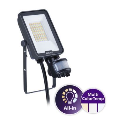 Philips - Proiector LED cu senzor de mișcare și senzor de amurg LEDINAIRE ALL-IN LED/20W/230V 3000/4000/6500K IP65