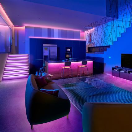 Philips -LED RGB bandă reglabilă SMART STRIP 15m LED/20W/230V 2200-6500K Wi-Fi