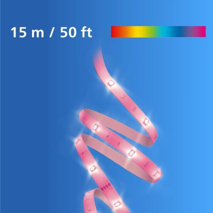 Philips -LED RGB bandă reglabilă SMART STRIP 15m LED/20W/230V 2200-6500K Wi-Fi