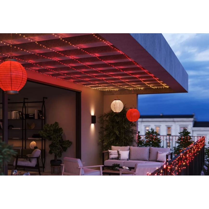 Philips - Ghirlandă LED RGBW reglabilă pentru exterior HUE WHITE AND COLOR AMBIANCE 500xLED 44,4 m 2000-6500K IP54