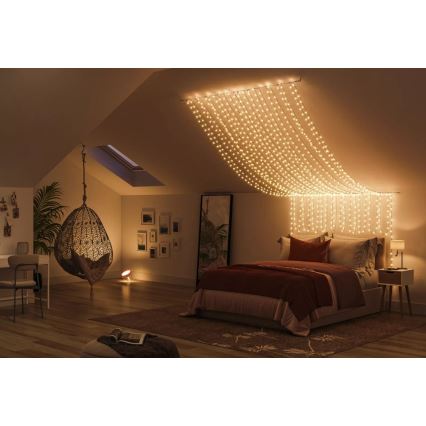 Philips - Ghirlandă LED RGBW reglabilă pentru exterior HUE WHITE AND COLOR AMBIANCE 500xLED 44,4 m 2000-6500K IP54