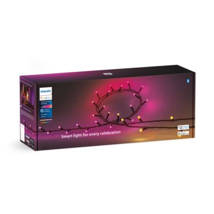 Philips - Ghirlandă LED RGBW reglabilă pentru exterior HUE WHITE AND COLOR AMBIANCE 500xLED 44,4 m 2000-6500K IP54