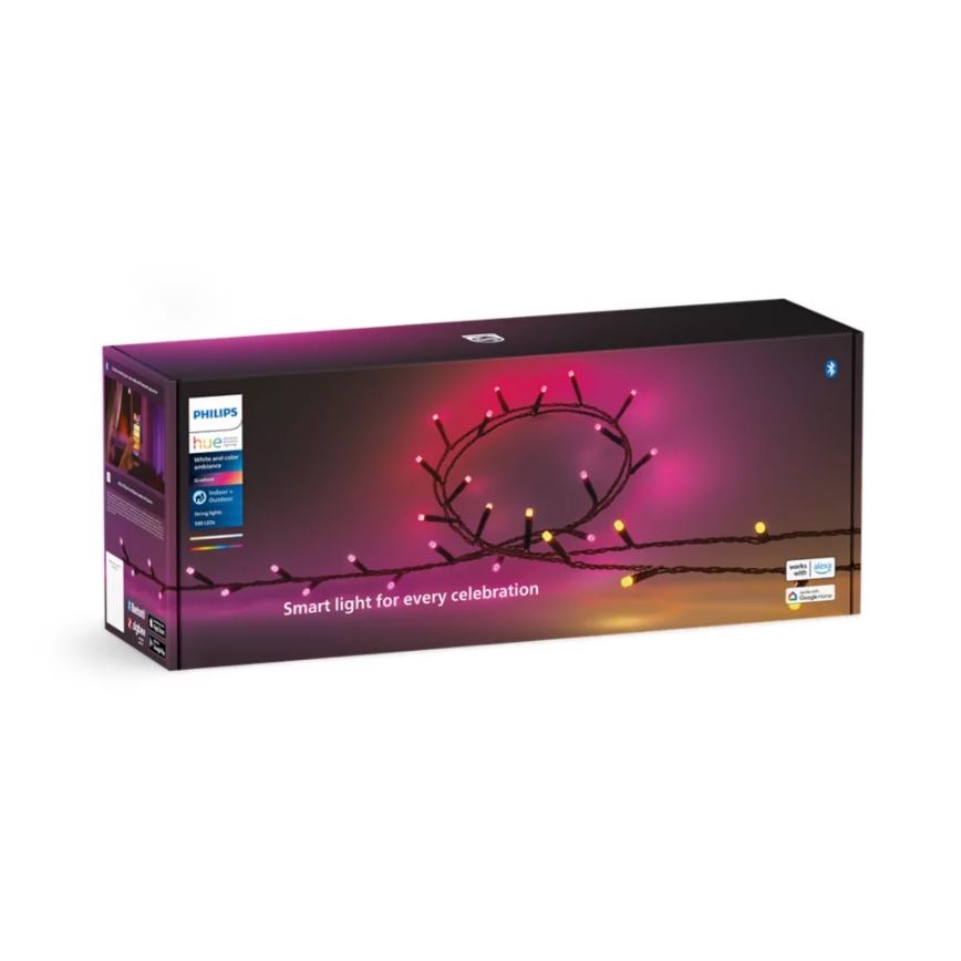 Philips - Ghirlandă LED RGBW reglabilă pentru exterior HUE WHITE AND COLOR AMBIANCE 500xLED 44,4 m 2000-6500K IP54