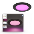 Philips - LED RGBW lampă încastrată reglabilă pentru baie Hue SLIM LED/12W/230V 1000-20000K negru IP44