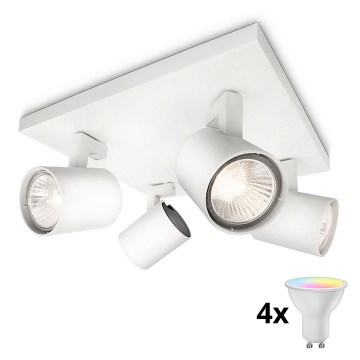 Philips - LED RGBW Lampă spot dimabilă RUNNER 4xGU10/6,5W/230V 2700-6500K albă
