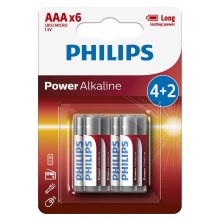 Philips LR03P6BP/10 - 6 buc Baterie alcalina AAA POWER ALKALINE 1,5V