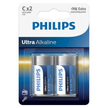 Philips LR14E2B/10 - 2 buc Baterie alcalina C ULTRA ALKALINE 1,5V