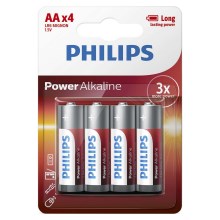 Philips LR6P4B/10 - 4 buc Baterie alcalina AA POWER ALKALINE 1,5V