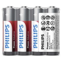 Philips LR6P4F/10 - 4 buc Baterie alcalina AA POWER ALKALINE 1,5V