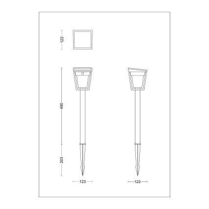 Philips - Lampă solară LED cu senzor de mișcare și crepuscul NISSA LED/1,8W/3,7V 2600 mAh 3000K IP44