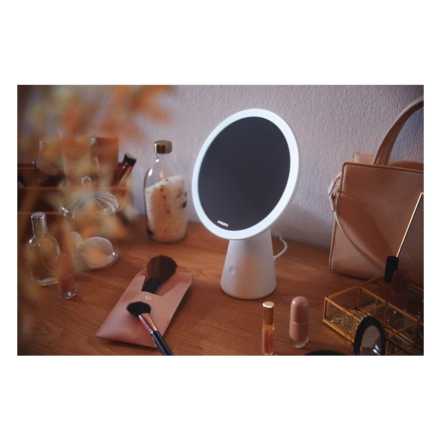 Philips - Oglindă cosmetică reglabilă cu iluminare LED MIRROR LED/4,5W/5V