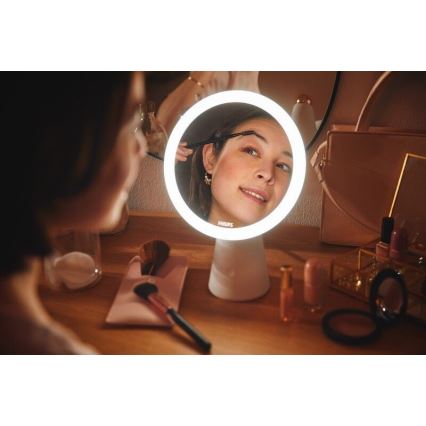 Philips - Oglindă cosmetică reglabilă cu iluminare LED MIRROR LED/4,5W/5V