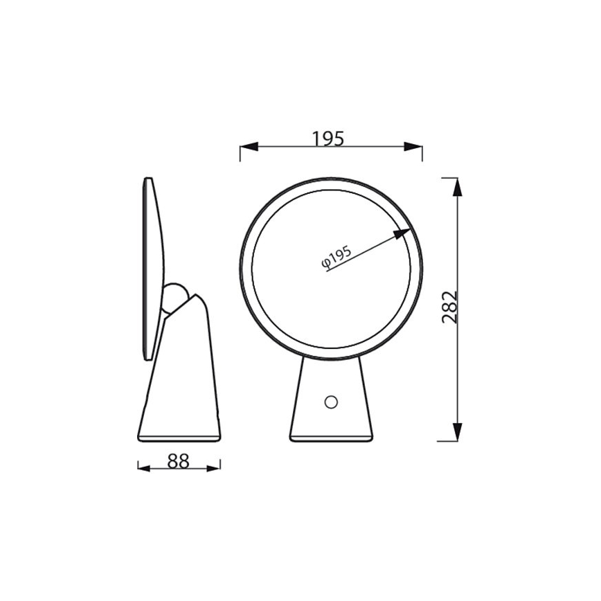 Philips - Oglindă cosmetică reglabilă cu iluminare LED MIRROR LED/4,5W/5V