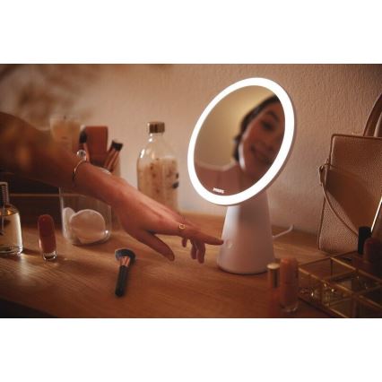 Philips - Oglindă cosmetică reglabilă cu iluminare LED MIRROR LED/4,5W/5V