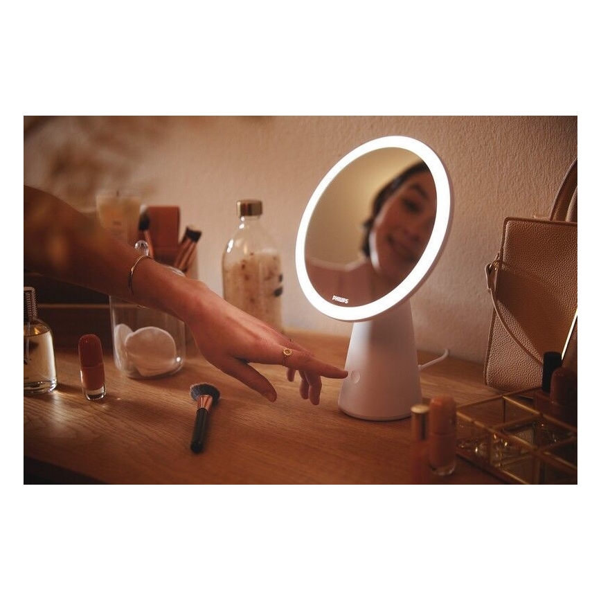 Philips - Oglindă cosmetică reglabilă cu iluminare LED MIRROR LED/4,5W/5V