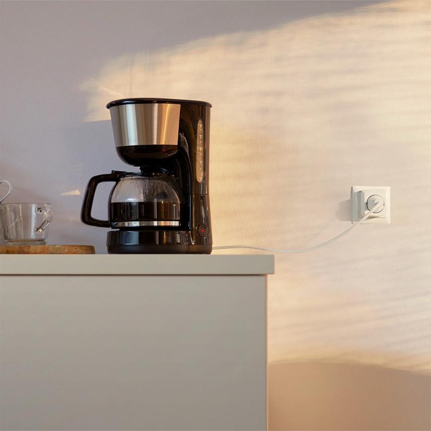 Philips - Pachet cu 2 prize inteligente SCHUKO 2300W + contor de energie Wi-Fi