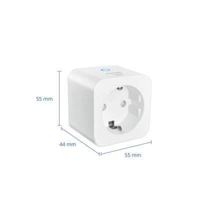 Philips - Pachet cu 2 prize inteligente SCHUKO 2300W + contor de energie Wi-Fi