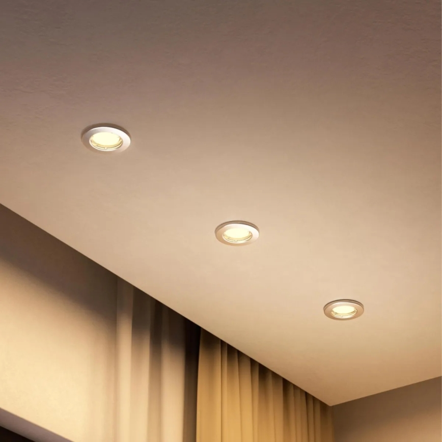 Philips - Spot LED RGBW încastrat PERIDOT, dimmabil, 1xGU10/6,5W/230V, 2700–6500K, argintiu