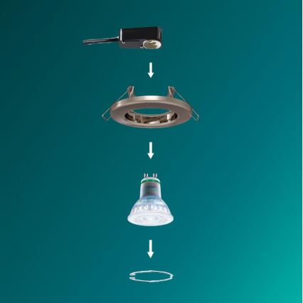 Philips - Spot LED RGBW încastrat PERIDOT, dimmabil, 1xGU10/6,5W/230V, 2700–6500K, argintiu