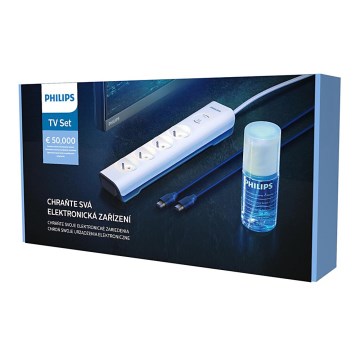 Philips Phil-TVSET01/60 - Set TV - protecție la supratensiune, cablu HDMI și kit de curățare