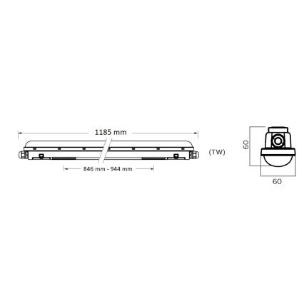 Philips Pila - corp de iluminat tehnic tip tub LED/40W/230V 120 cm IP65