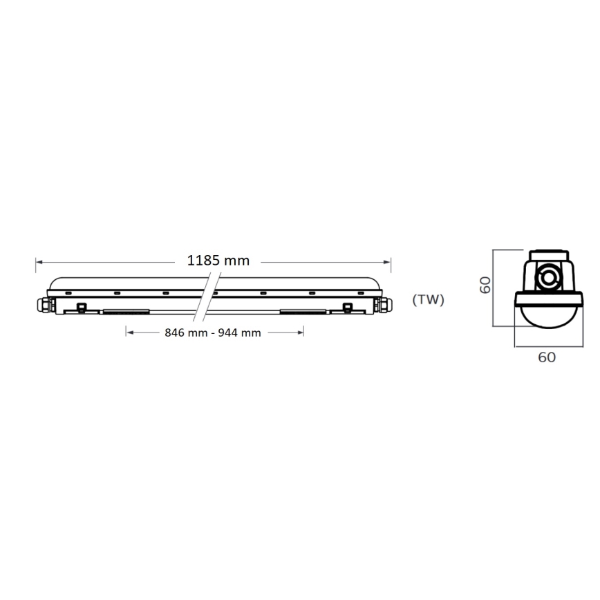 Philips Pila - corp de iluminat tehnic tip tub LED/40W/230V 120 cm IP65