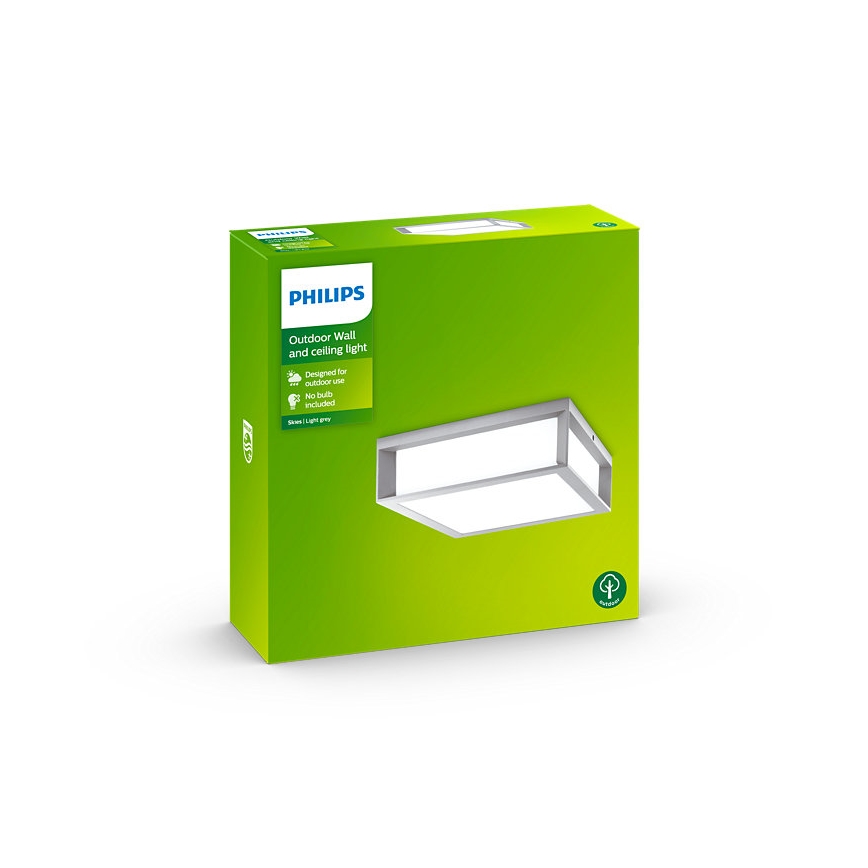 Philips - Plafonieră de exterior 2xE27/14W/230V IP44 gri