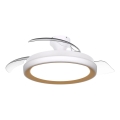 Philips - Plafonieră dimabilă cu ventilator BLISS LED/35W/230V, aurie + telecomandă