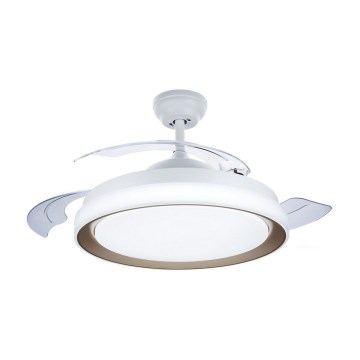 Philips - Plafonieră LED cu ventilator, 35W/230V, 5500/4000/2700K, auriu + telecomandă