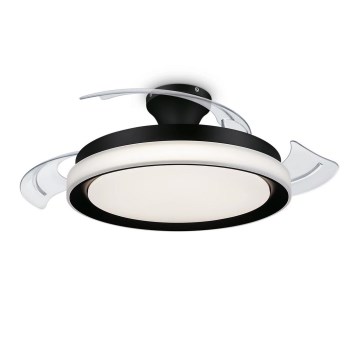Philips - Plafonieră LED cu ventilator BLISS LED/35W/230V 5500/4000/2700K neagră + telecomandă