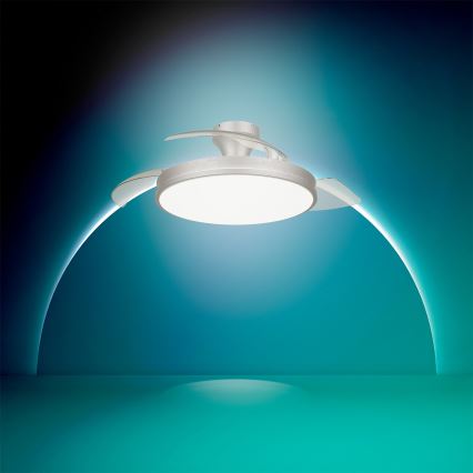 Philips - Plafonieră LED dimabilă cu ventilator ATLAS LED/35W/230V, crom mat + telecomandă