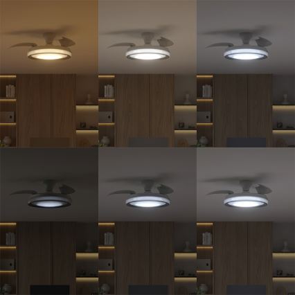 Philips - Plafonieră LED dimabilă cu ventilator BLISS LED/35W/230V, albă, cu telecomandă