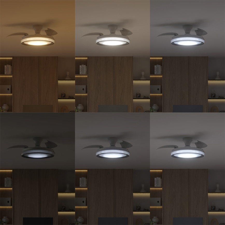 Philips - Plafonieră LED dimabilă cu ventilator BLISS LED/35W/230V, albă, cu telecomandă