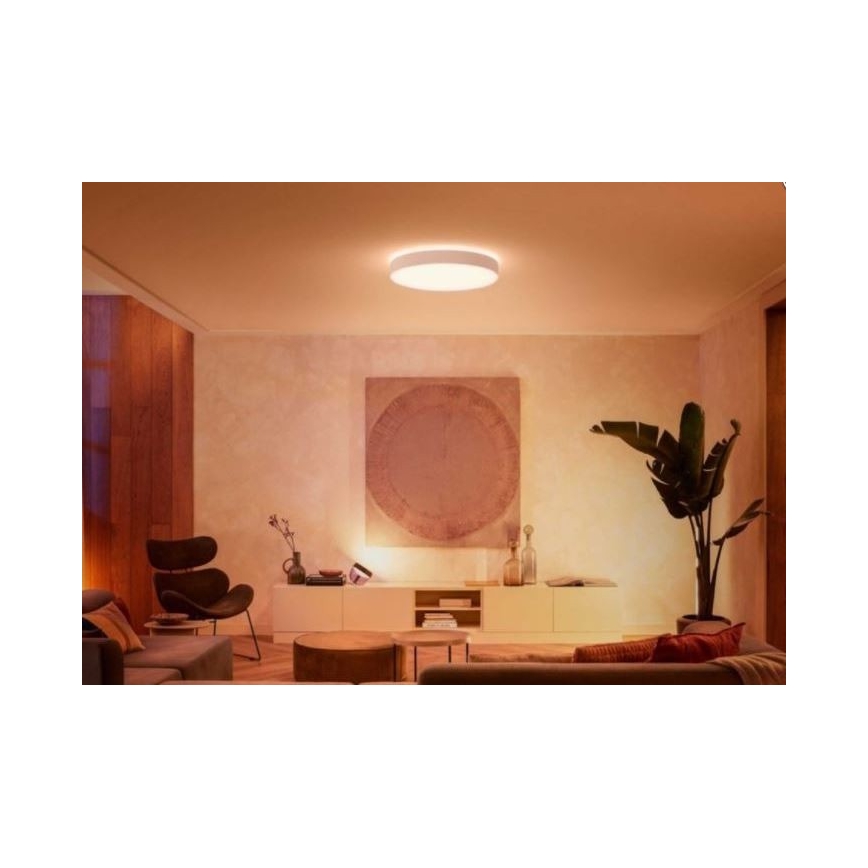 Philips - Plafonieră LED dimmabilă Hue, 48W, 230V, 2200-6500K, Ø 551 mm, albă + telecomandă