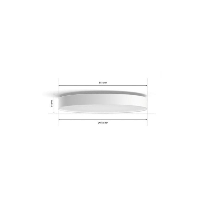 Philips - Plafonieră LED dimmabilă Hue, 48W, 230V, 2200-6500K, Ø 551 mm, albă + telecomandă