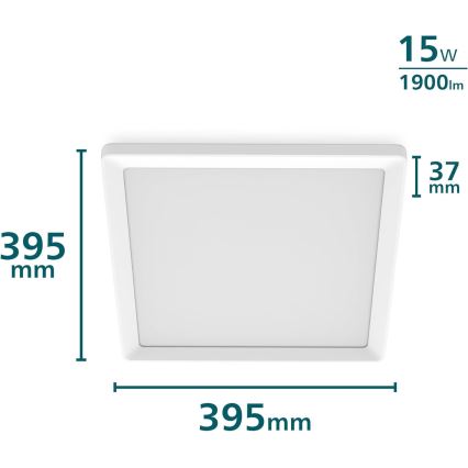 Philips - Plafonieră LED reglabilă LED/15W/230V 2700K 39,5x39,5 cm