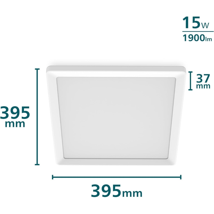 Philips - Plafonieră LED reglabilă LED/15W/230V 2700K 39,5x39,5 cm