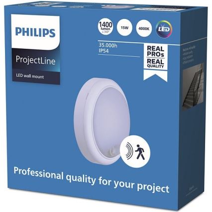 Philips - Aplica de perete LED cu senzor PROJECTLINE LED/15W/230V IP54
