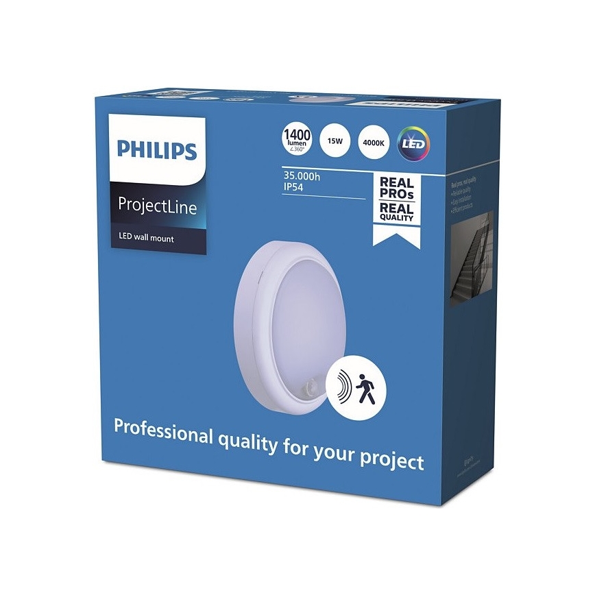 Philips - Aplica de perete LED cu senzor PROJECTLINE LED/15W/230V IP54