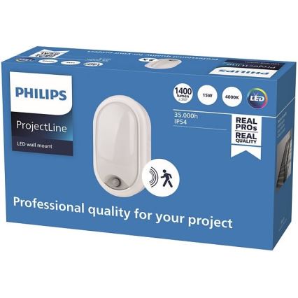 Philips - Aplica de perete LED cu senzor PROJECTLINE LED/15W/230V IP54
