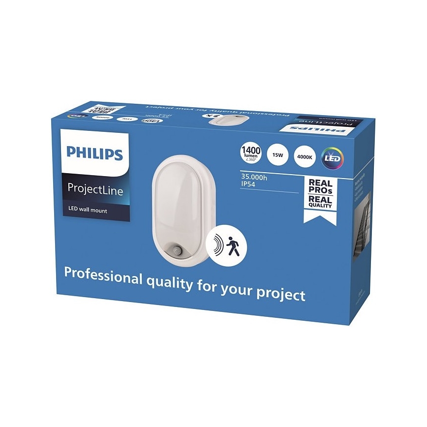 Philips - Aplica de perete LED cu senzor PROJECTLINE LED/15W/230V IP54
